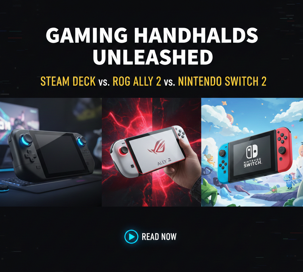 Steam Deck vs. ROG Ally 2 vs. Nintendo Switch 2: Which Should You Buy in 2026?