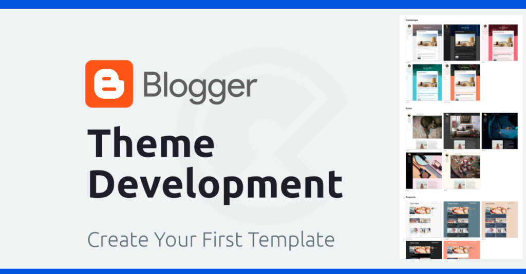 create and design responsive blogger template