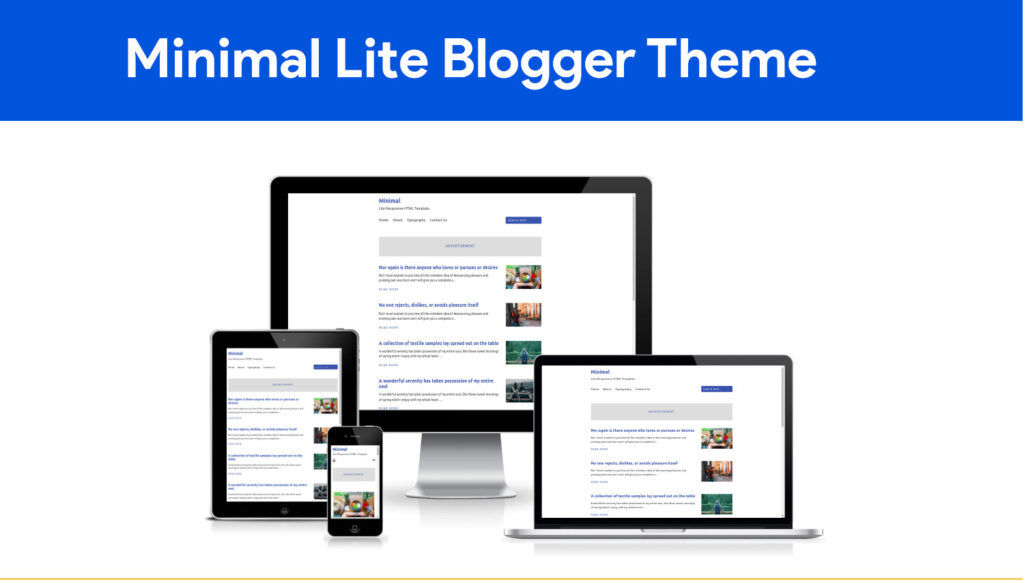 minimal lite clean, responsive, seo & ads ready blogger