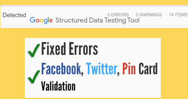 how to fix structured data or schema markup errors in blogger