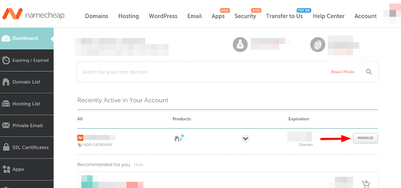 How To Connect Namecheap Domain To Blogger 8 Dashboard
