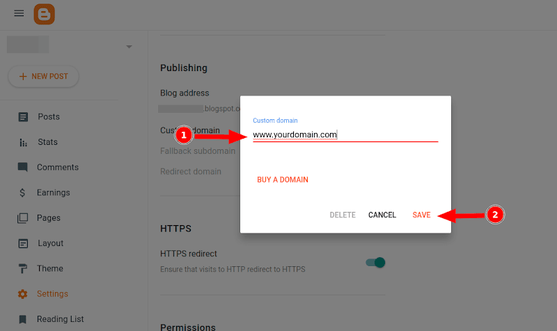 How To Connect Namecheap Domain To Blogger 6 Put Custom Domain