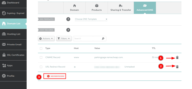 How To Connect Namecheap Domain To Blogger 10 ADD NEW RECORD