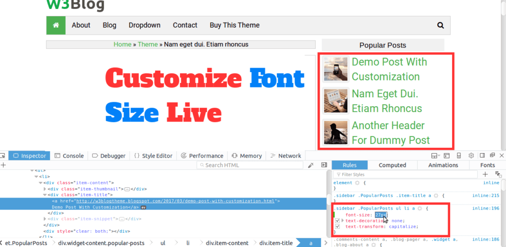 edit css live blogger