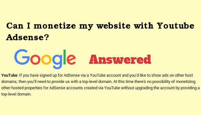 monetize my website with youtube adsense