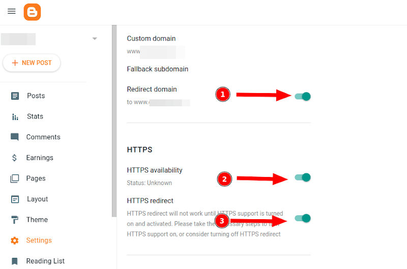 Activate SSL Blogger Domain