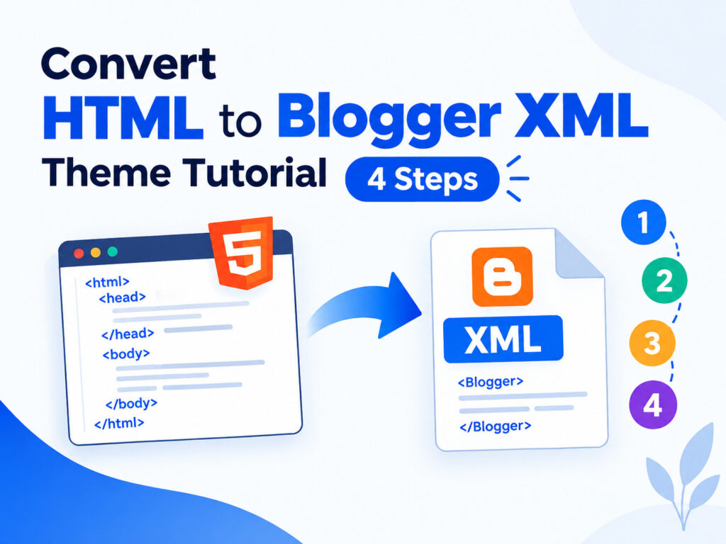 Convert HTML to Blogger XML theme