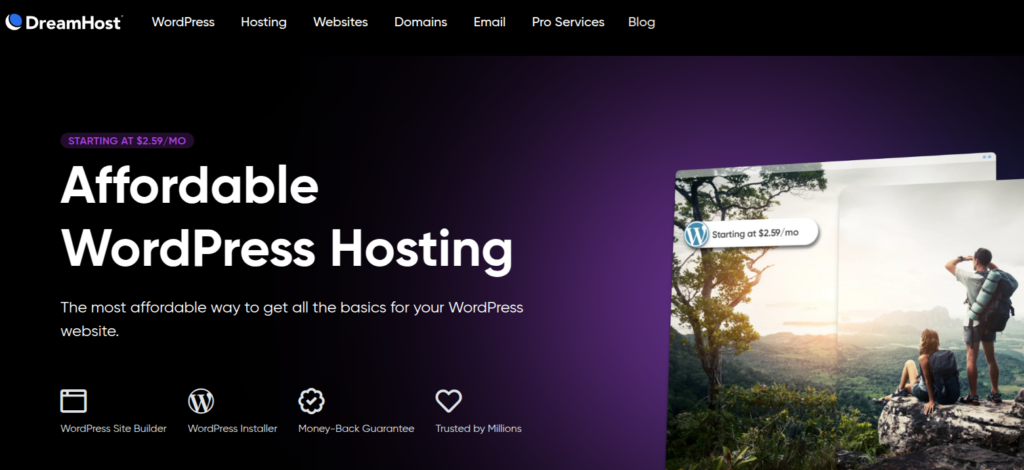 DreamHost WordPress hosting with cloud options