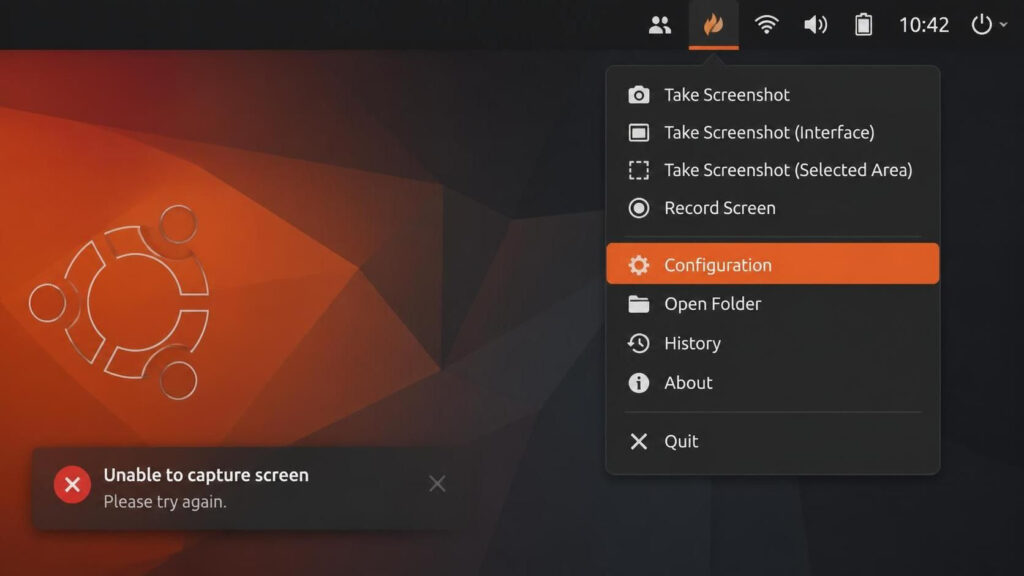 Unable to Capture Screen