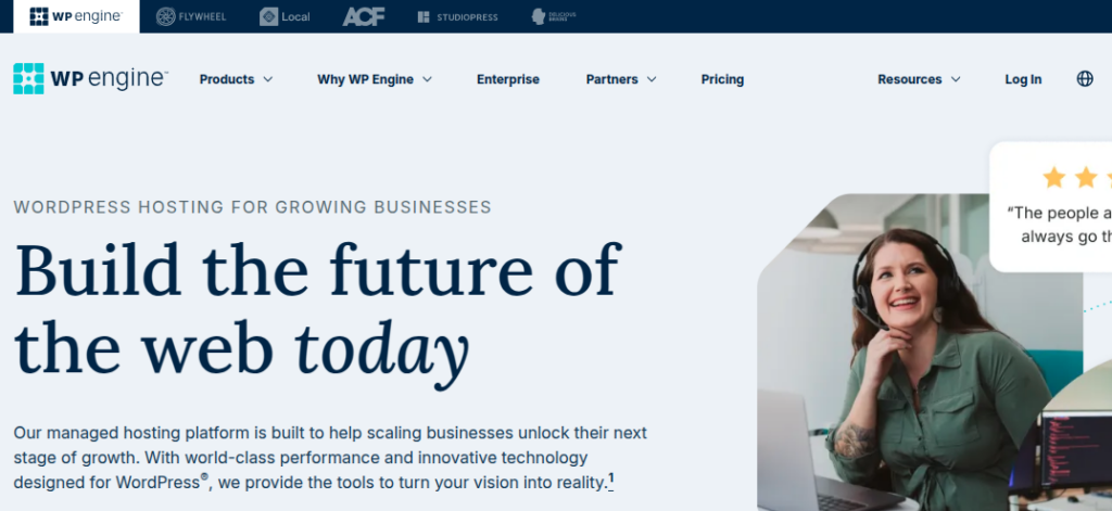 WP Engine managed WordPress cloud hosting