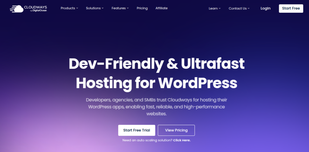 Cloudways managed cloud platform for WordPress