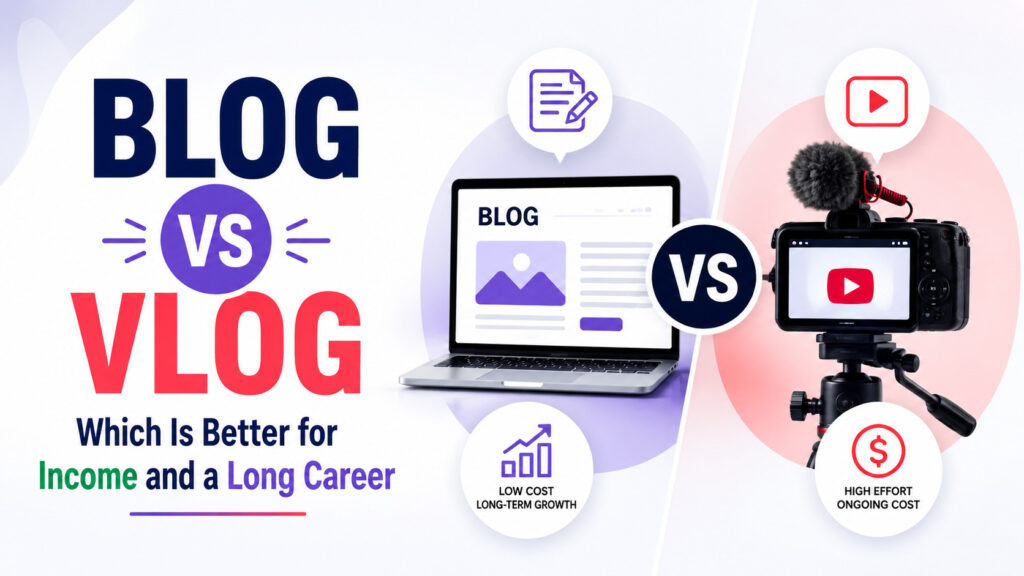 Blog vs Vlog in 2026 Which Is Better for Income and a Long Career