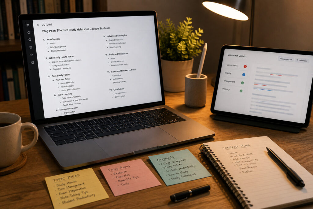 student ai blogging workflow
