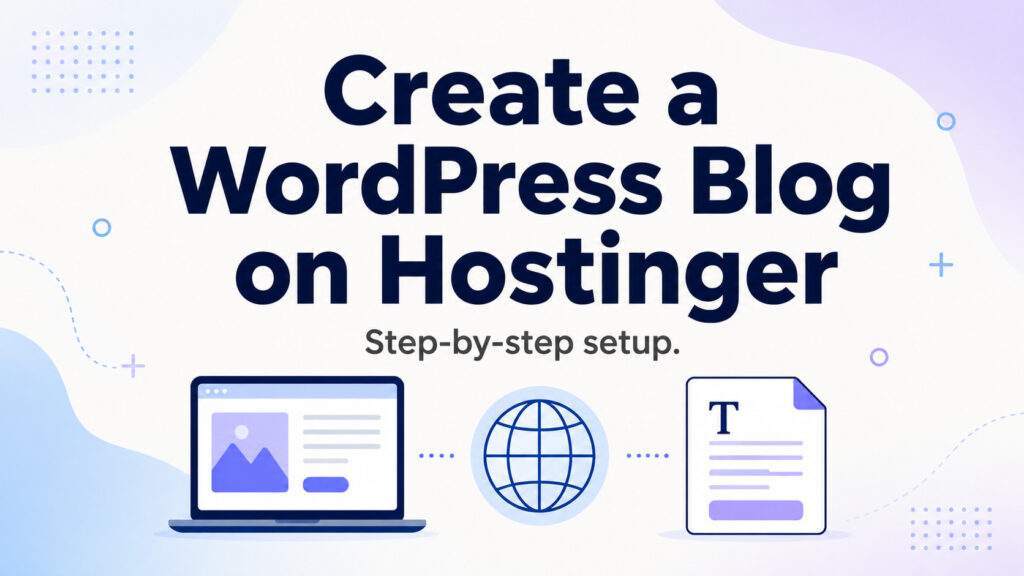 create wordpress blog on hostinger
