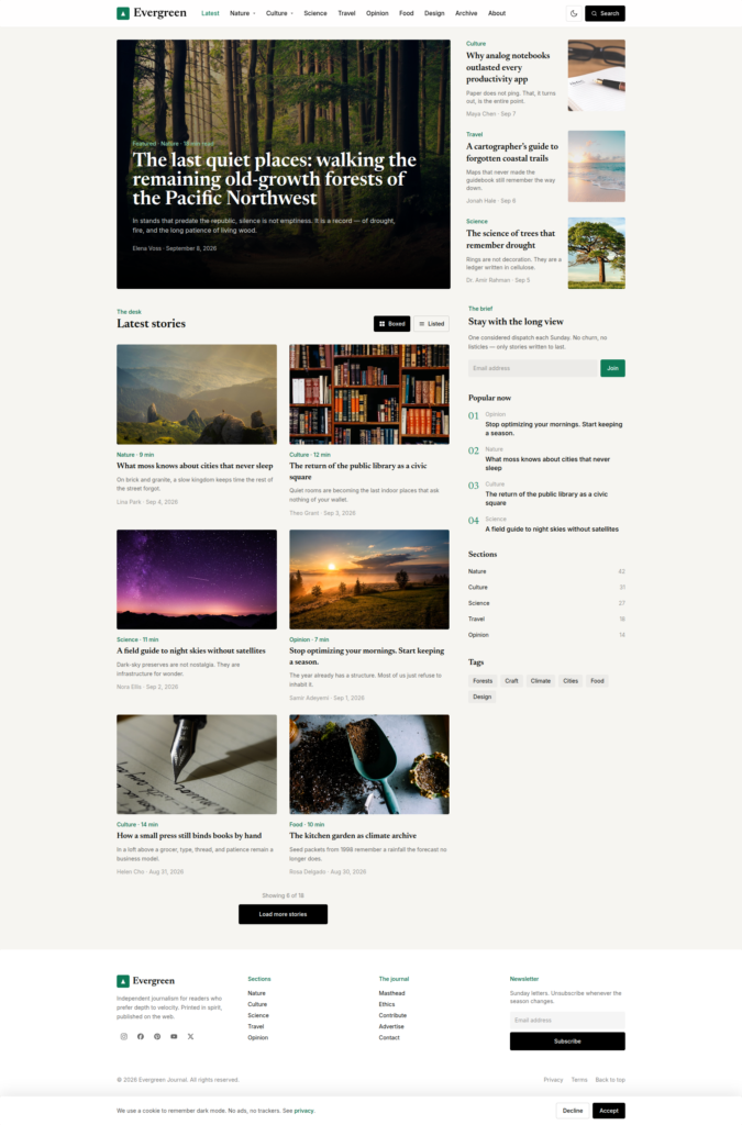 10+ Premium WordPress Themes for Blogs in 2026 9 Evergreen WordPress theme