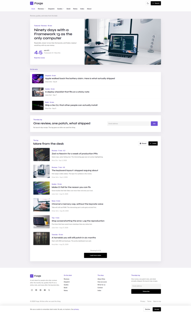 10+ Premium WordPress Themes for Blogs in 2026 3 Forge WordPress theme