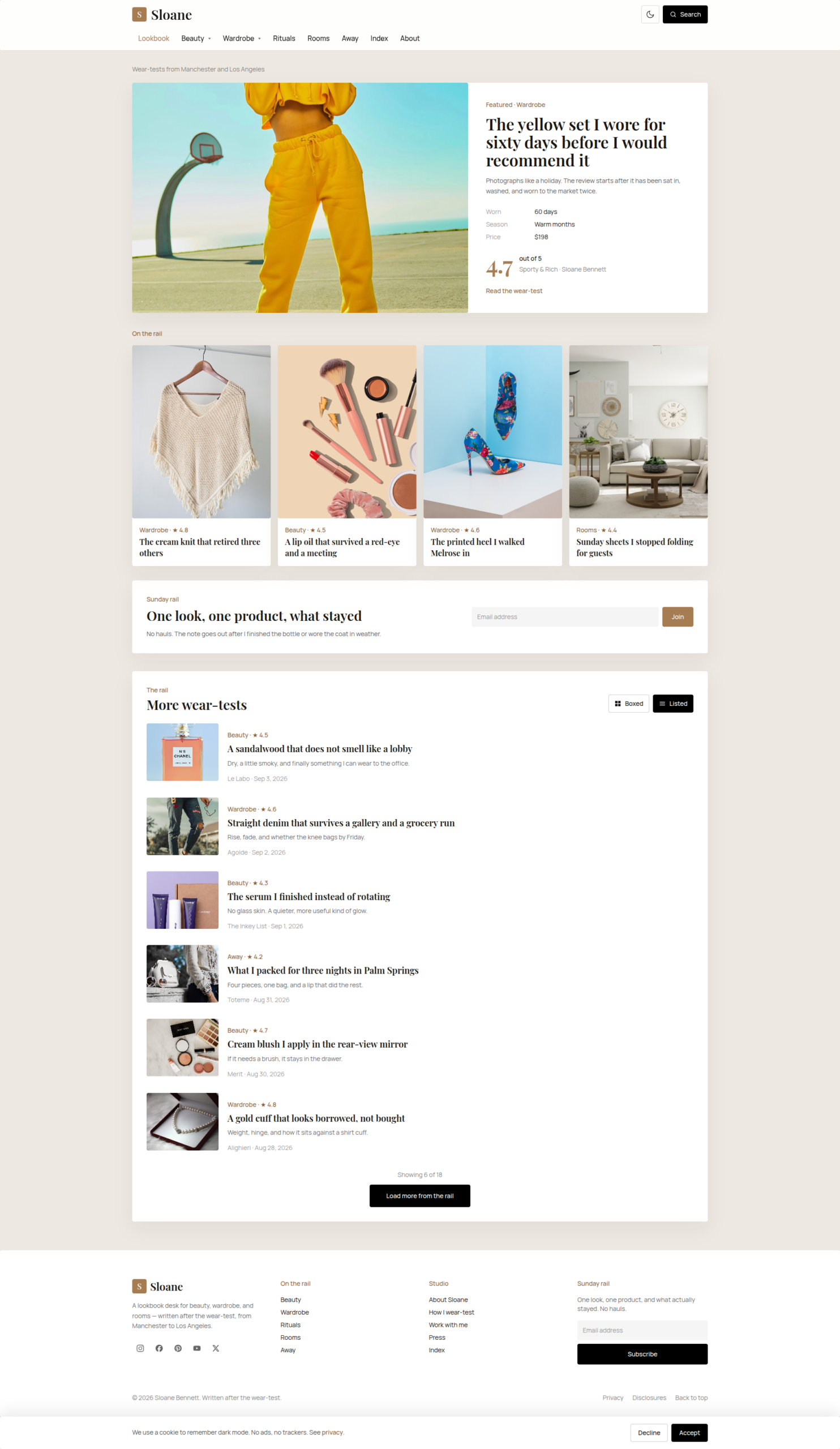 Sloane WordPress theme for fashion and lifestyle affiliate sites