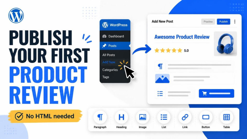 How to Start a Product Review Blog Without Knowing Code: A Beginner's Guide 6 publish-your-first-product-review